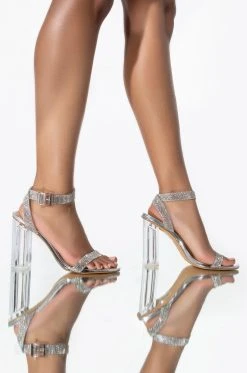 AZALEA WANG SHINE ON BABE CHUNKY SANDAL IN SILVER