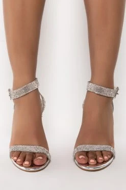 AZALEA WANG SHINE ON BABE CHUNKY SANDAL IN SILVER -AKIRA salestore azalea wang shine on babe chunky sandal in silver silver 3 3