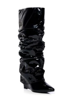 AZALEA WANG SIF WEDGE BOOT IN BLACK -AKIRA salestore azalea wang sif wedge boot in black black 3 3 c1