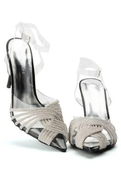 AZALEA WANG SILVER SCREEN BLING STILETTO PUMP IN BLACK -AKIRA salestore azalea wang silver screen bling stiletto pump in black black 5 5
