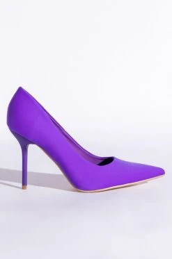 Alternative view of AZALEA WANG SIMPLY CHIC STILETTO PUMP IN PURPLE