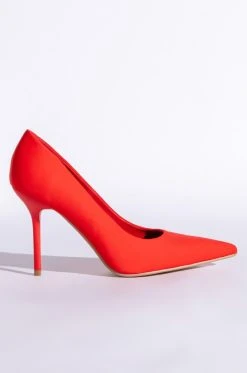 Alternative view of AZALEA WANG SIMPLY CHIC STILETTO PUMP IN RED