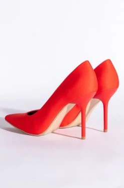 AZALEA WANG SIMPLY CHIC STILETTO PUMP IN RED -AKIRA salestore azalea wang simply chic stiletto pump in red red 5 5