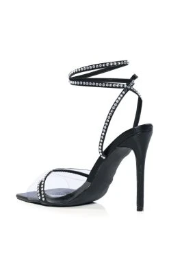 AZALEA WANG SITKA EMBELLISHED STILETTO SANDAL IN BLACK -AKIRA salestore azalea wang sitka embellished stiletto snadal in black black 4 4
