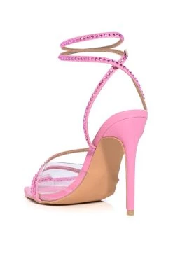 AZALEA WANG SITKA EMBELLISHED STILETTO SNADAL IN PINK -AKIRA salestore azalea wang sitka embellished stiletto snadal in pink pink 4 4