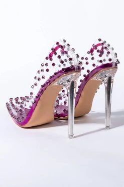 AZALEA WANG SOMETHING ABOUT YOU STILETTO PUMP IN FUCHSIA -AKIRA salestore azalea wang something about you stiletto pump in fuchsia fuchsia 5 5