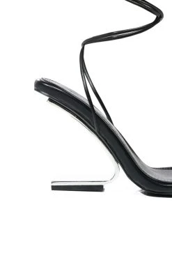 AZALEA WANG STEP YOUR GAME UP FLOATING HEEL STRAPPY SANDAL IN BLACK -AKIRA salestore azalea wang step your game up floating heel strappy sandal in black black 5 5