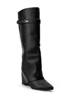 Alternative view of AZALEA WANG STUCK ON YOU WEDGE BOOT IN BLACK
