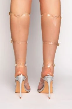 AZALEA WANG SUGAR AND SPICE STILETTO SANDAL IN HOLOGRAM -AKIRA salestore azalea wang sugar and spice stiletto sandal in hologram hologram 4 4 c1