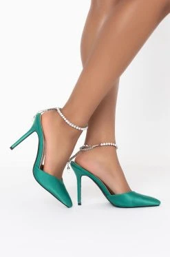 Alternative view of AZALEA WANG SWEET LIKE SUGAR STILETTO PUMP IN GREEN