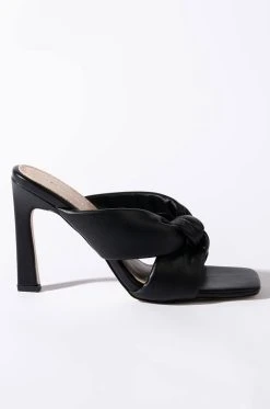 Alternative view of AZALEA WANG SWEET LIKE SUNDAY SQUARE TOE SANDAL IN BLACK