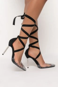 Alternative view of AZALEA WANG SWEET NOTHINGS STILETTO PUMP IN BLACK