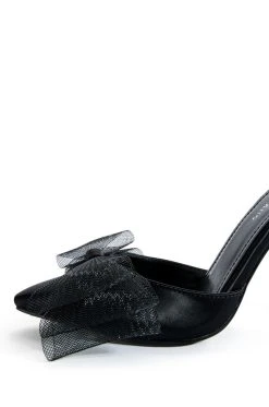 AZALEA WANG SWEETIE TRENDY BOW PUMPS IN BLACK -AKIRA salestore azalea wang sweetie trendy bow pumps in black black 10 10