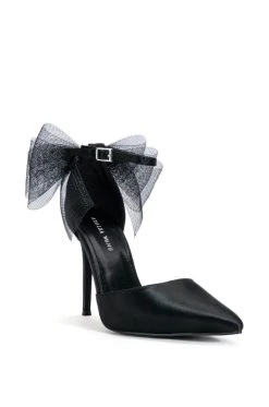 AZALEA WANG SWEETIE TRENDY BOW PUMPS IN BLACK -AKIRA salestore azalea wang sweetie trendy bow pumps in black black 4 4