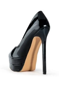 AZALEA WANG SWEETPEA PATENT STILETTO PLATFORM PUMP -AKIRA salestore azalea wang sweetpea patent stiletto platform pump black 4 4