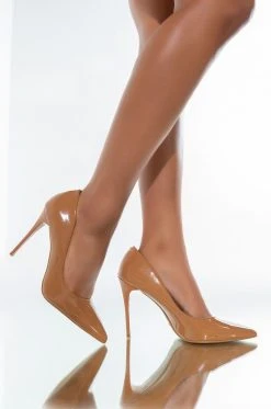 AZALEA WANG TAKE ME OUT STILETTO PUMP IN DARK NUDE -AKIRA salestore azalea wang take me out stiletto pump in dark nude dark nude 1 1
