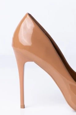 AZALEA WANG TAKE ME OUT STILETTO PUMP IN DARK NUDE -AKIRA salestore azalea wang take me out stiletto pump in dark nude dark nude 6 6