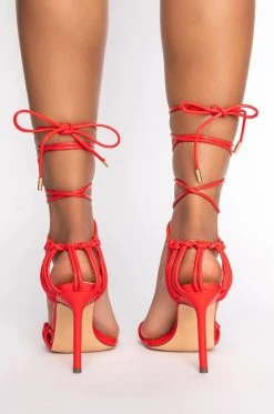 AZALEA WANG TAKE ME OUT TONIGHT STILETTO SANDAL IN RED -AKIRA salestore azalea wang take me out tonight stiletto sandal in red red 4 4