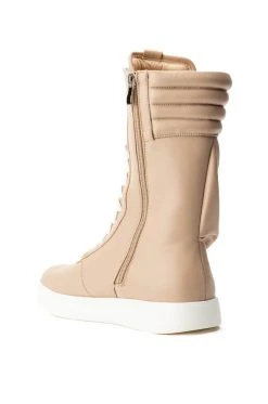 AZALEA WANG TONY MID CALF SNEAKER IN BONE -AKIRA salestore azalea wang throw it back mid calf flat sneaker in bone bone 4 4