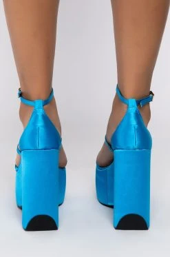 AZALEA WANG TOUCH THE SKY WEDGE SANDAL IN BLUE -AKIRA salestore azalea wang touch the sky wedge sandal in blue blue 4 4