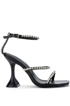 Alternative view of AZALEA WANG UNLIMITED EMBELLISHED SANDAL IN BLACK