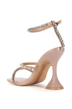 AZALEA WANG UNLIMITED EMBELLISHED SANDAL IN NUDE -AKIRA salestore azalea wang unlimited embellished sandal in nude nude 4 4