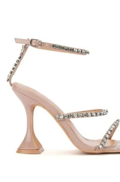AZALEA WANG UNLIMITED EMBELLISHED SANDAL IN NUDE -AKIRA salestore azalea wang unlimited embellished sandal in nude nude 5 5