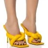 AZALEA WANG WALK ON BY PUFF SANDAL IN YELLOW