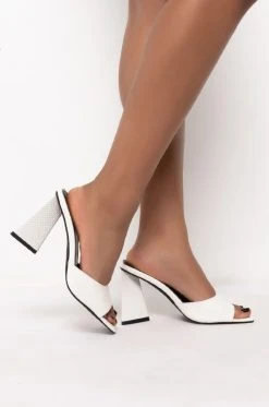 Alternative view of AZALEA WANG WORK FOR IT CHUNKY SANDAL IN WHITE