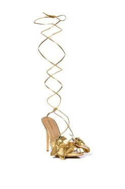 BLOOMING GOLD FLOWER SANDAL -AKIRA salestore blooming gold flower sandal gold 3 3 c1