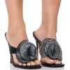 BOUQUET BLACK FLOWER SANDAL