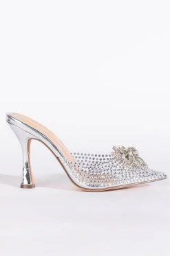 DIVINNY EMBELLISHED PUMP IN SILVER 9 DIVINNY EMBELLISHED PUMP IN SILVER -AKIRA salestore divinny embellished pump in silver silver 3 3
