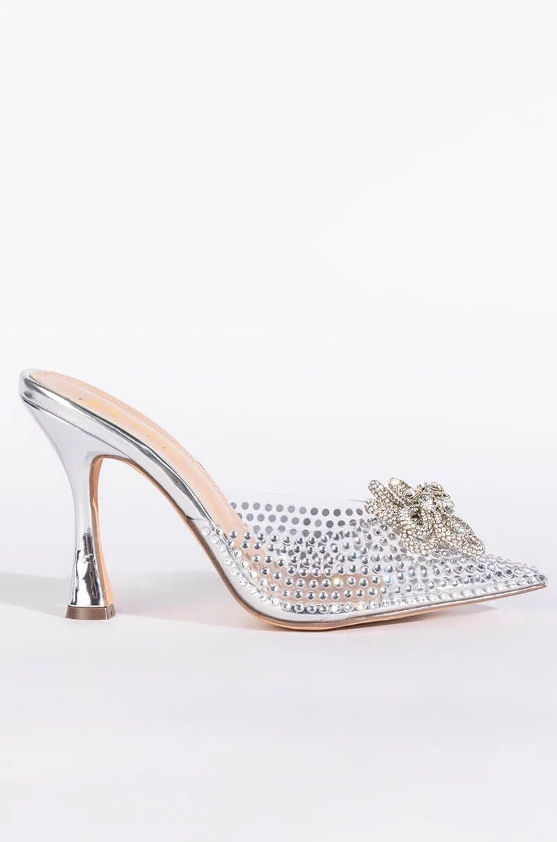 DIVINNY EMBELLISHED PUMP IN SILVER 3 DIVINNY EMBELLISHED PUMP IN SILVER - Image 3