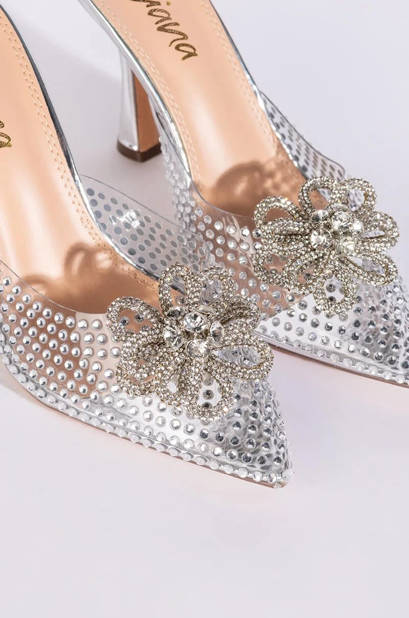 DIVINNY EMBELLISHED PUMP IN SILVER 6 DIVINNY EMBELLISHED PUMP IN SILVER - Image 6