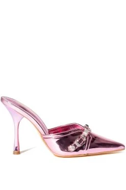 Alternative view of ISN'T IT ROMANTIC PINK METALLIC PUMP