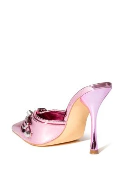 ISN'T IT ROMANTIC PINK METALLIC PUMP -AKIRA salestore isnt it romantic pink metallic pump pink 4 4