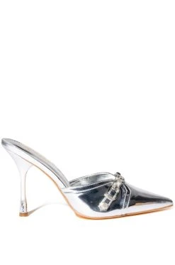 Alternative view of ISN'T IT ROMANTIC SILVER METALLIC PUMP