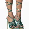 IT'S ABOUT DAMN TIME STILETTO SANDAL IN BLUE