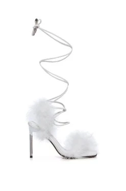Alternative view of MOJITO MAMI FEATHER STRAPPY SANDAL IN WHITE