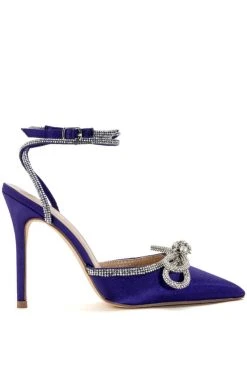 Alternative view of SOFIA SATIN RHINESTONE PUMP IN PURPLE