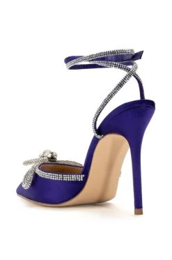 SOFIA SATIN RHINESTONE PUMP IN PURPLE -AKIRA salestore sofia satin rhinestone pump in purple purple 4 4