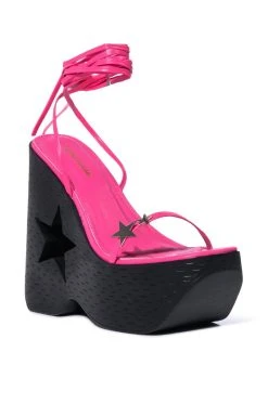 Alternative view of STAR EYED CHUNKY SANDAL WITH CUT OUT ON PINK