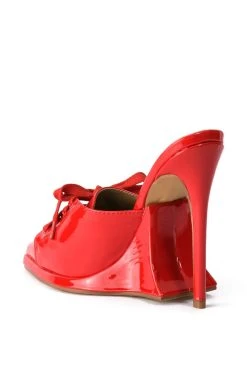 STUNNA STILETTO PUMP IN RED -AKIRA salestore stunna stiletto pump in red red 4 4