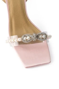 SWEET DREAM PEARL SANDAL IN PINK -AKIRA salestore sweet dream pearl sandal in pink pink 5 5 c1
