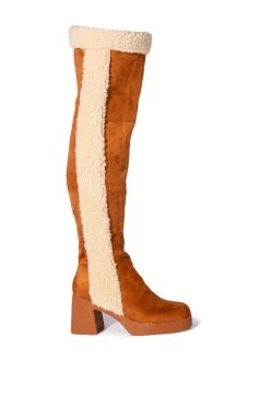 Alternative view of TOP TIER CHUNKY SUEDE BOOT IN TAN